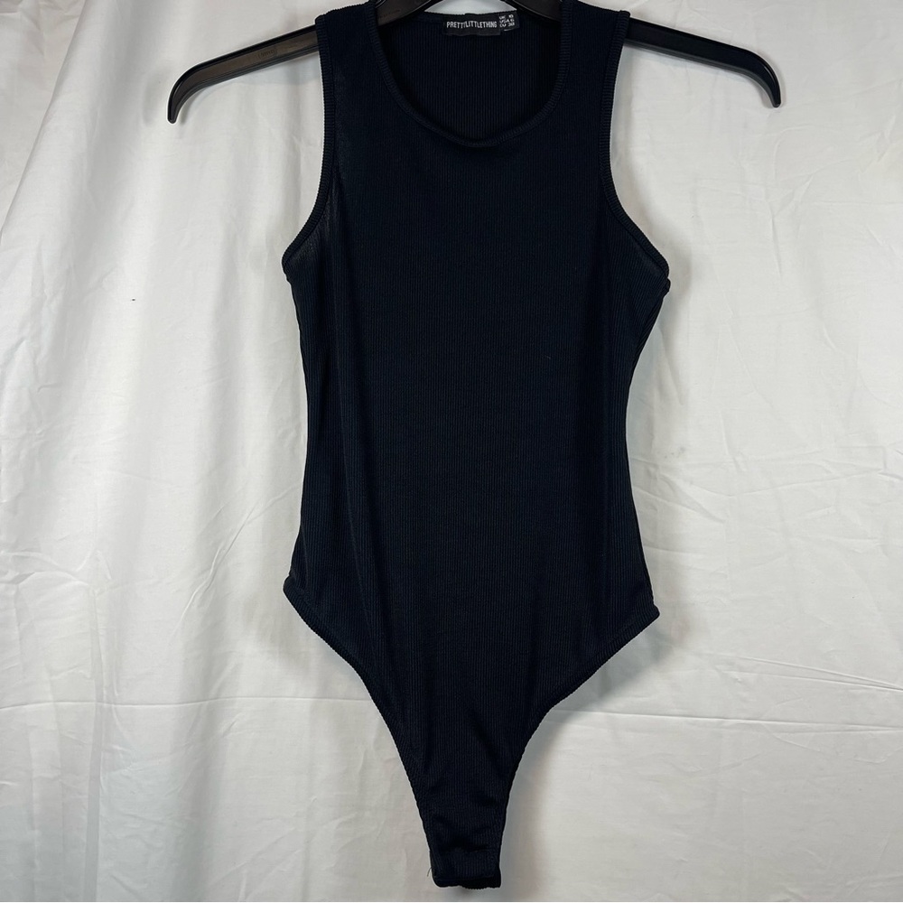 Pretty Little Things black soft rib racer neck bodysuit SZ:6